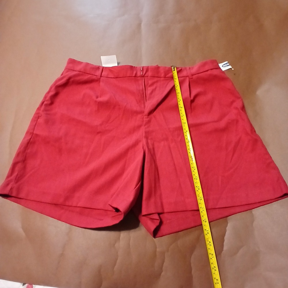 Old Navy High Rise Shorts Women 16 Deep Rust  Red Loose Fitting